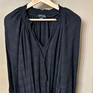 Sanctuary Midnight Black V-Neck Blouse
